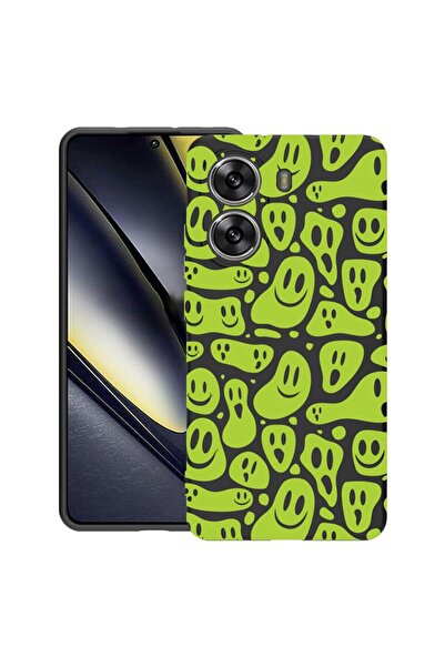 bestcase Husă pentru Poco X7 Pro 5G, Green Acid Smiley, Silicon subțire de 0....