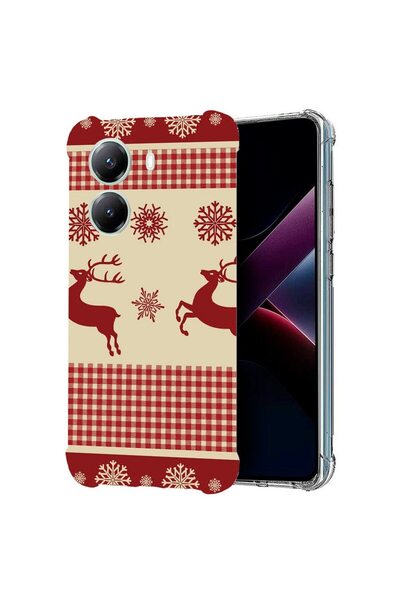 bestcase Съвместим калъф за Poco X7 Pro 5G, Удароустойчив 1.5ММ, Коледен десе...