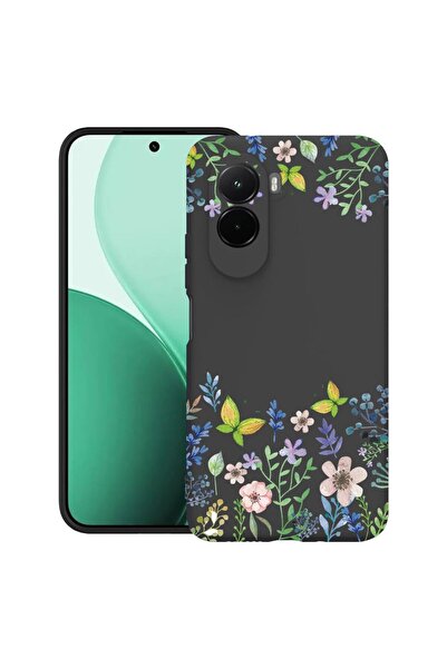 bestcase Υπέρλεπτη Θήκη TPU Συμβατή με Poco M7, με Σχέδιο Πεταλούδες και Λουλ...