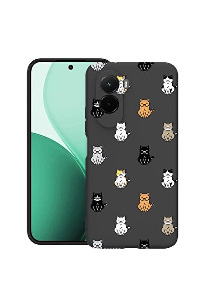 bestcase ¬Æ Husa TPU Ultra Slim Compatibil cu Poco M7, cu Design Cat Pattern,...