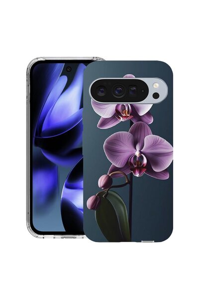 bestcase Калъф за Google Pixel 10 / Pixel 10 Pro с дизайн  "Лилава орхидея ",...