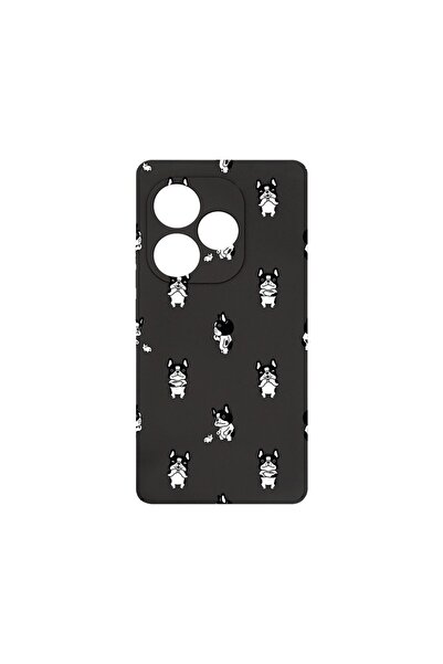 bestcase Премиум силиконов калъф, съвместим с Realme GT 6, десен Булдог, тънъ...