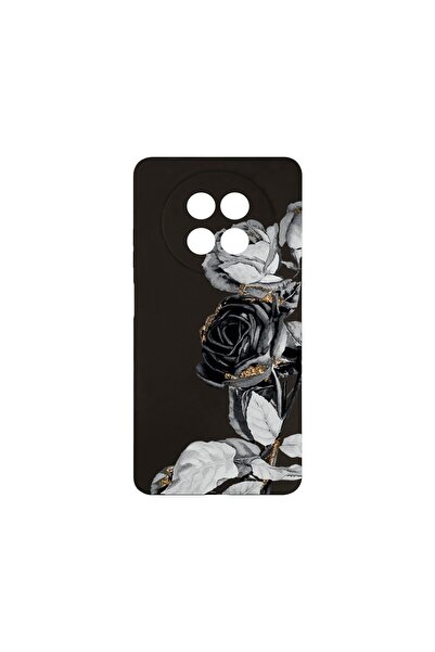 bestcase ¬Æ Husa Slim SIlicon 0.8MM, Compatibila Cu Realme 12 5G, Black Rose,...