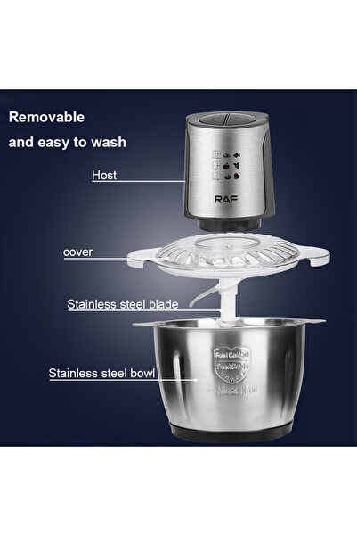 Choice RAF-7019 2 Speeds Electric Chopper Meat Grinder Stainless Steel Mincer...