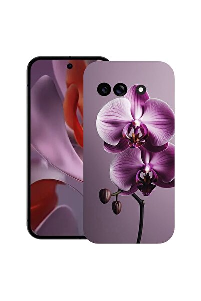 bestcase Калъф за Google Pixel 9a, Розова орхидея, Тънък силиконов 0.8ММ, Уда...