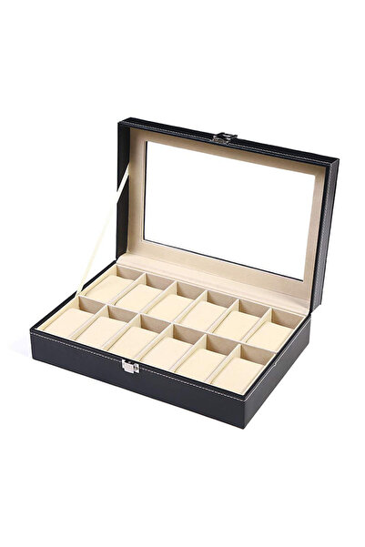 Choice9 12mi 6/10/12Slots Gray Watch Boxes Watch Case with Large Glass Lid, R...