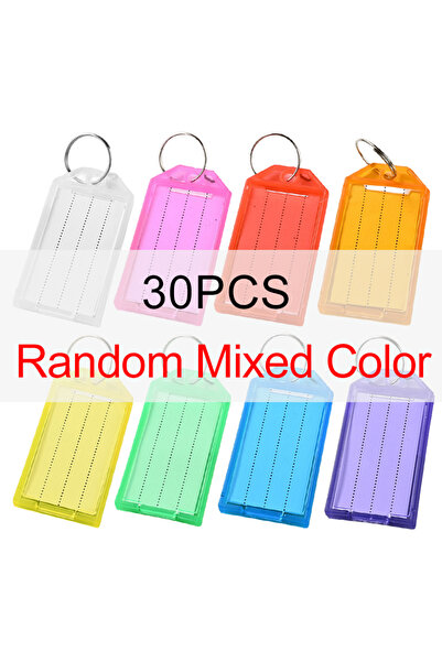 Choice3 Random 30PCS 10-100PCS Assorted Color Flap Key Tags Luggage Backpack ...