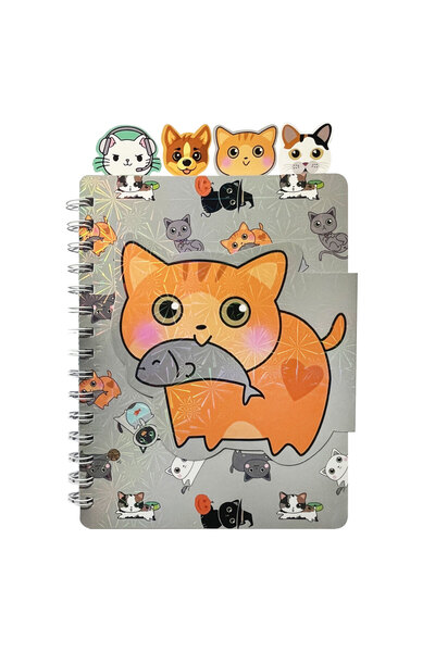 OEM Spiral notebook, 16x21 cm, 4 dividers, 60 dictando sheets, hedgehog flap,...