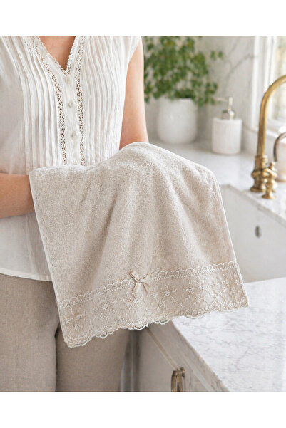 Bella Home Velvet Lace Kitchen Towels (4 Pieces) |   30X50 cm |   Soft Textur...