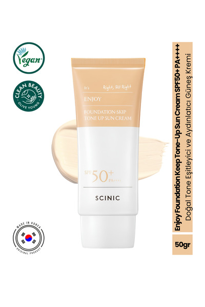 SCINIC Enjoy Foundation Keep Tone-Up Sun Cream Tone Equalizing and Brightenin...