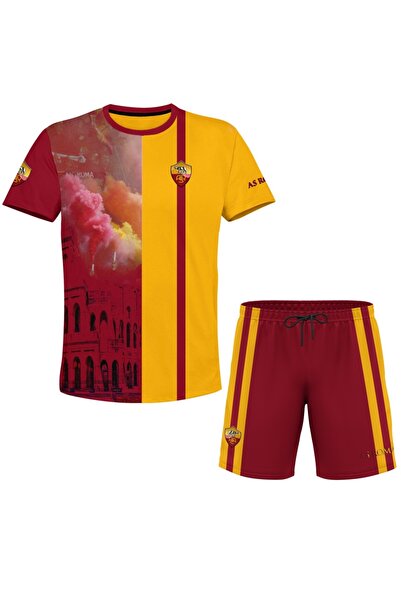 OEM Compleu tricou si pantaloni scurti pentru barbati As Roma S020