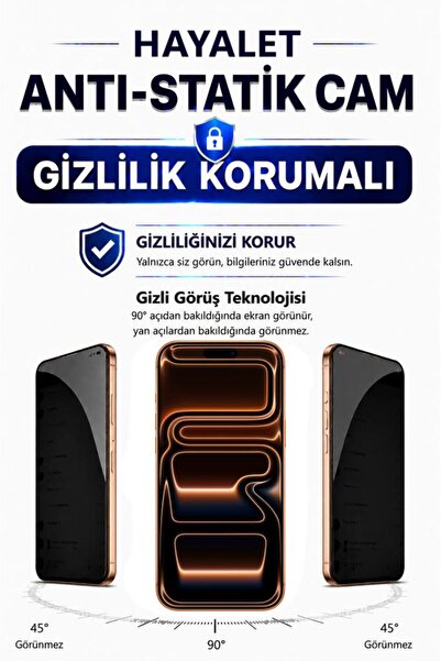 3GEN CASE واقي شاشة زجاجي للخصوصية متوافق مع iPhone 17 Pro، زجاج مقسى 9H غير ...