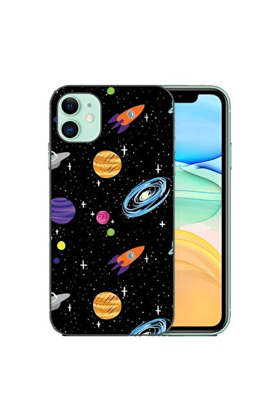 OEM Case compatible with Apple iPhone 11 Silicone Gel Tpu Model Space Pattern