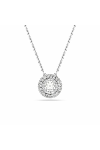 Swarovski Sublima Kolye, Yuvarlak kesim, Beyaz, Rodyum kaplama