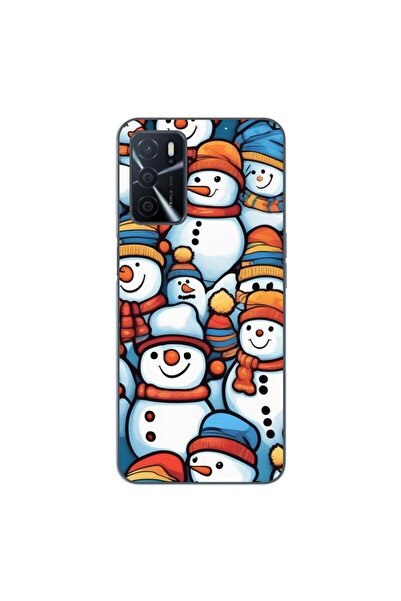 OEM Калъф, съвместим с Oppo A16, силиконов гел TPU модел с десен Снежен човек