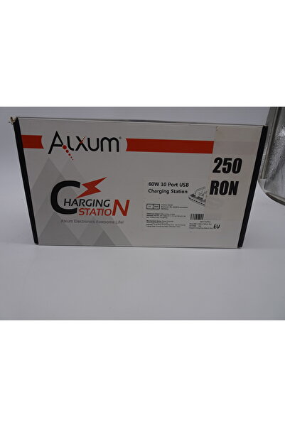Alxum Stație de încărcare USB cu 10 porturi și o putere totală de 60W