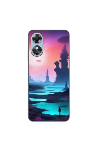 OEM Husa compatibila cu Oppo A17 Silicon Gel Tpu Model Mystic Planet