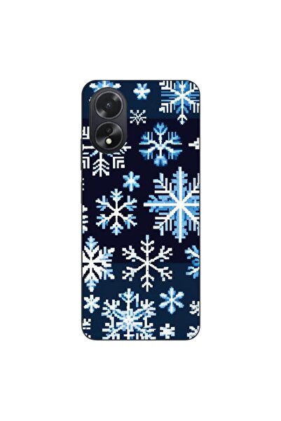 OEM Case compatible with Oppo A18 4G Silicon Gel Tpu Pattern Pixel Art Snowfl...