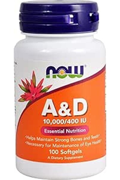 Now فيتامين أ و د 10000/400 100 حبة # 3508