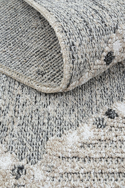 Cool Halı Adora Bej 160x240 4 Mt Kare Halı İnce Kilim İskandinav Yumuşak Dört...