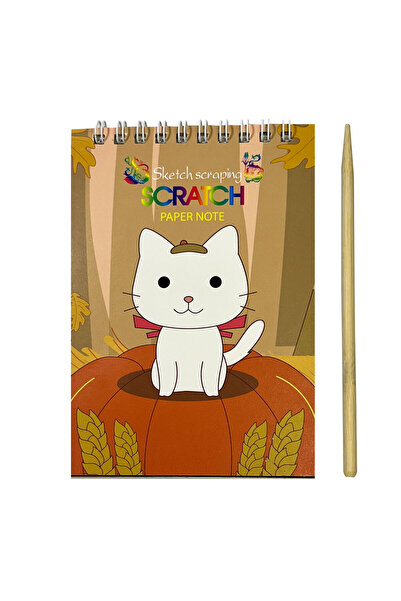OEM Carnetel de desen prin zgaraiere Scratch Paper Note, 10x14 cm, spiralat, ...