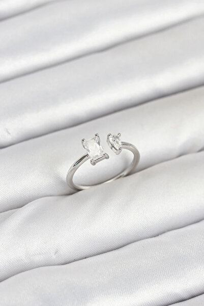USLUCAN ALIŞVERİŞ Brass Gold Color Zircon Stone Women's Ring