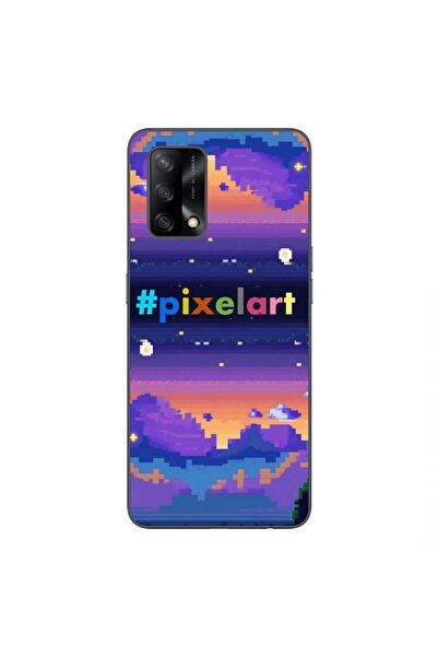 OEM Θήκη συμβατή με Oppo A74 4G από σιλικόνη gel TPU με σχέδιο τοπίου Pixel Art