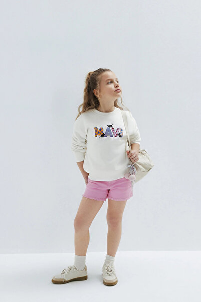Mavi Melora Pamuklu Mom Fit Normal Bel Jean Short Kız Çocuk SHORT 7410655