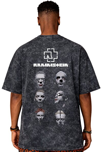 SEVBANO Rammstein Rock Metal Music Band Back Printed Unisex Oversize Vintage ...
