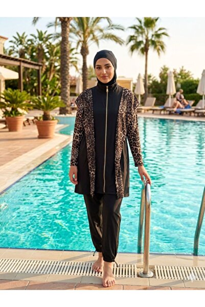 Moodbasic SW36.320 LEOPAR TÜL VOLANLI TESETTÜR MAYO