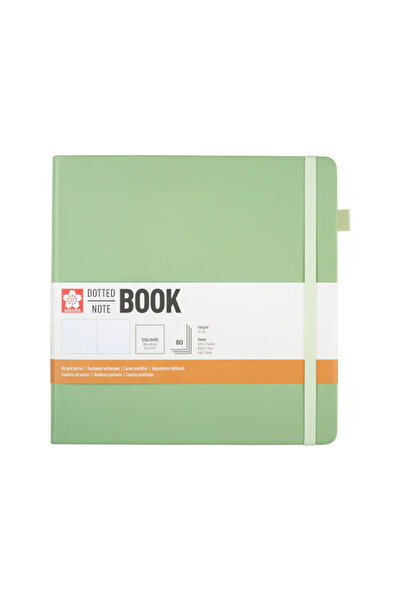 Sakura Dotted Notebook Pale Patina 20X20Cm 140Gr 80 Sheets Dotted Notebook