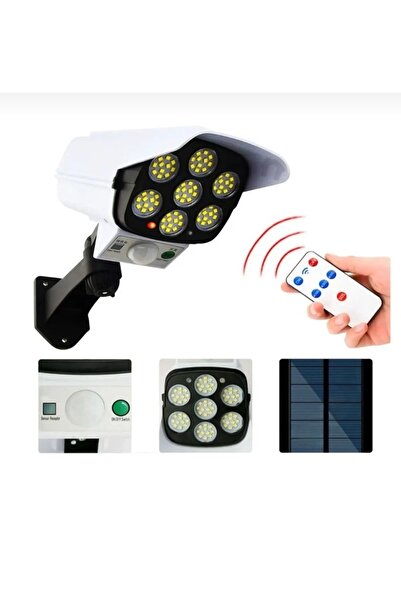 BaoBao Lampă solară LED cu senzor de mișcare și telecomandă, cameră de suprav...