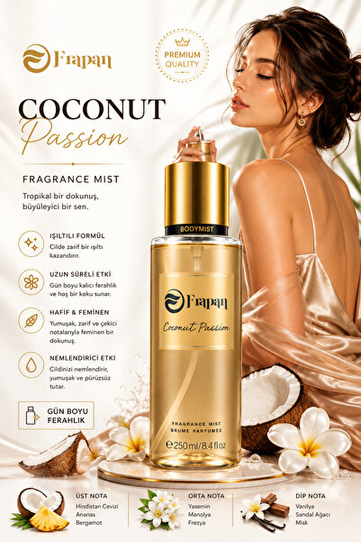Frapan Home Frapan Coconut Passion Fragrance Mist – Vücut Spreyi 250 ML