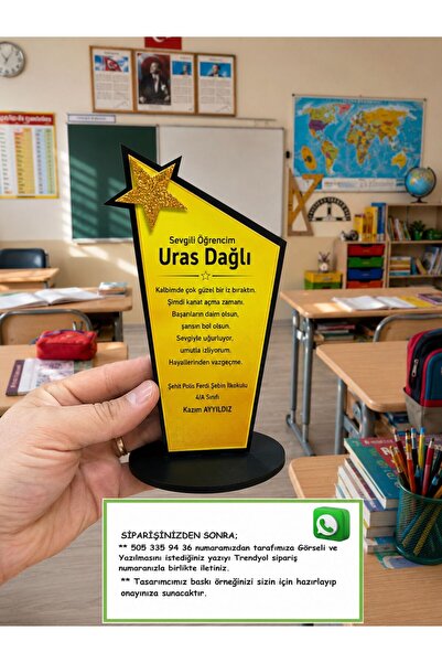 MOD UV BASKI DEKOTA ÖĞRENCİ MEZUNİYET PLAKETİ 19 CM (10 ADET)