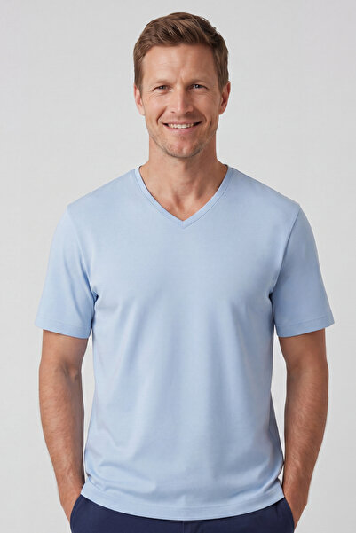 goffra Ανδρικό T-Shirt Vision με λαιμόκοψη V, υψηλής ποιότητας, από βαμβάκι μ...