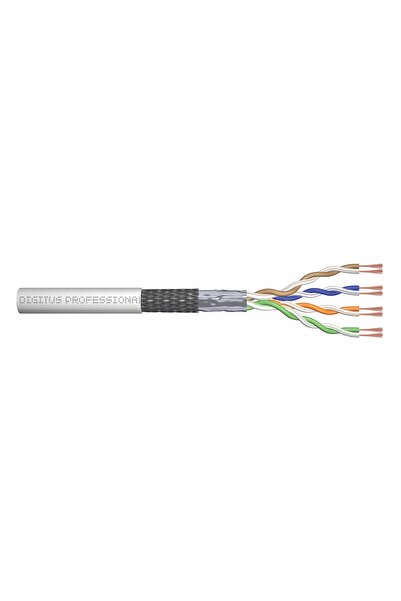 Assmann Cablu Digitus, tip linka cat.5e, SF/UTP, AWG 26/7, PVC, 305m, gri, cu...