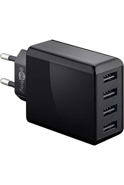 goobay Încărcător USB cu 4 porturi (30 W) negru, 44953
