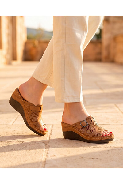 Konfores 2251 Ultra Light Wedge Heeled Genuine Leather Full Anatomical Women'...