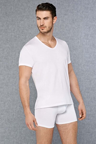 Doreanse Men's V-Neck Half Sleeve Undershirt 2825