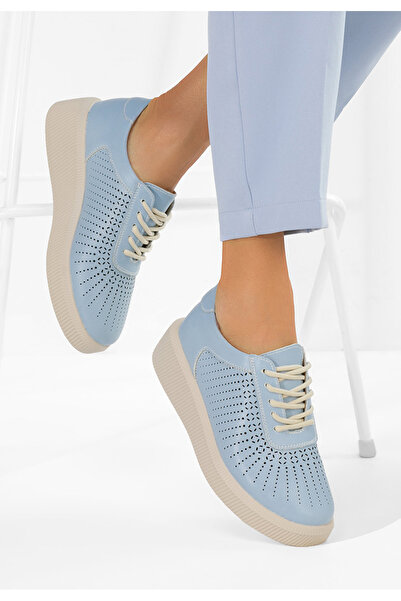 B T Shoes Sneakers dama piele Oleiana albastri