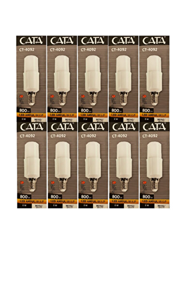 Cata CT-4091 4 Adet Özel Tasarım Silindir Şeklinde LED Ampul 8W 780LM Küçük A...