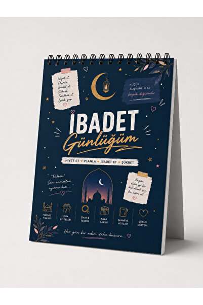 Pembe Yayınevi İbadet Günlüğü - Namaz & Zikir Takip Çizelgesi - İslami Planla...