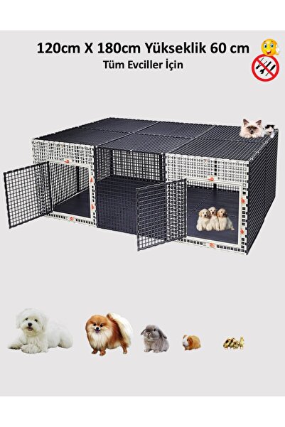 Leganest 120cm X 180cm Yükseklik 60cm Tabanı Dolu Üstü Kapalı Köpek, Kedi Tav...