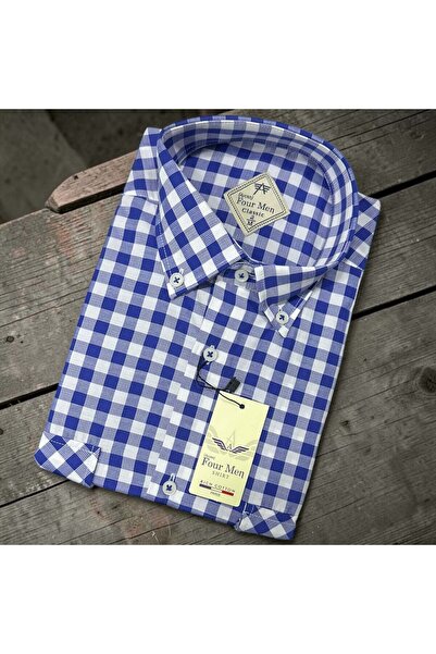 EREN STYLE Linen Classic 100% Cotton Short Sleeve Anti-Sweat Shirt