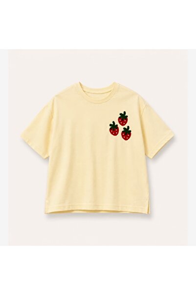 OZZY KİDS Tricou pentru fete cu broderie căpșuni