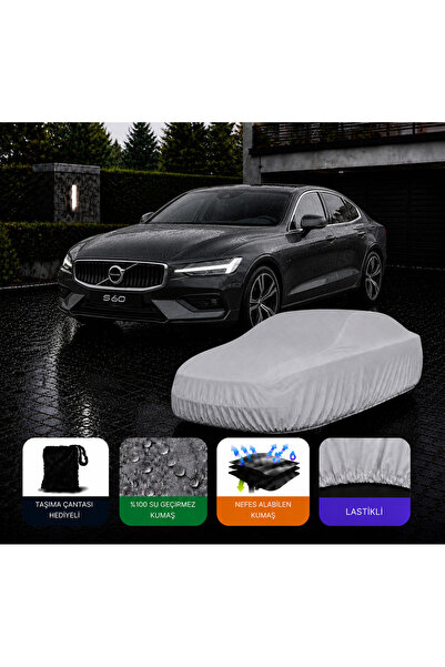 COCEM Volvo S60 Premium Araç Brandası Su Geçirmez UV Korumalı Tam Koruma Gri ...