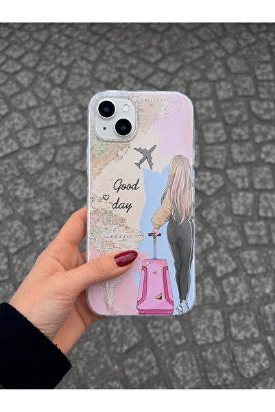 OVADA İphone 13/14/15 Uyumlu Good Day Desenli Telefon Kılıfı