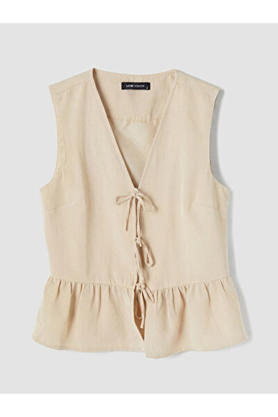 LC Waikiki Timeless Clothing & Timeless Choices Women's Tie-Back Linen Blend ...