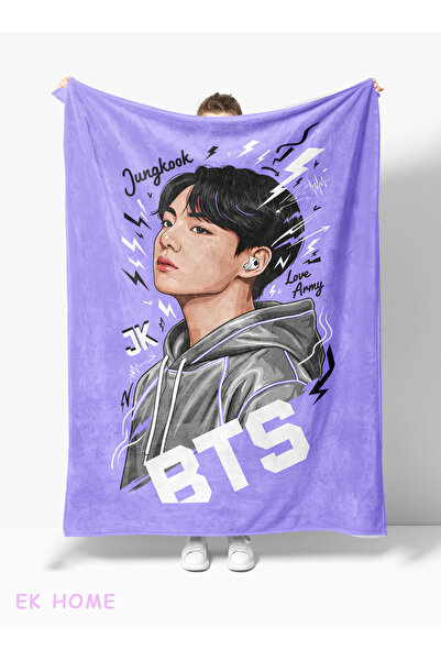 Erays Home Bts Jungook K-Pop Pattern Fleece Blanket Tv Blanket Teen Girls Fle...