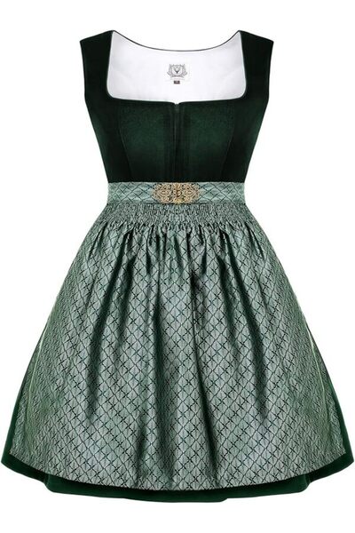 Other Rochie populară verde pentru femei - fustă midi din catifea Rochie, țin...